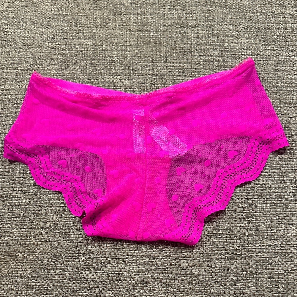 Victoria’s Secret Lace-Trim Hiphugger Panty - Hot Pink